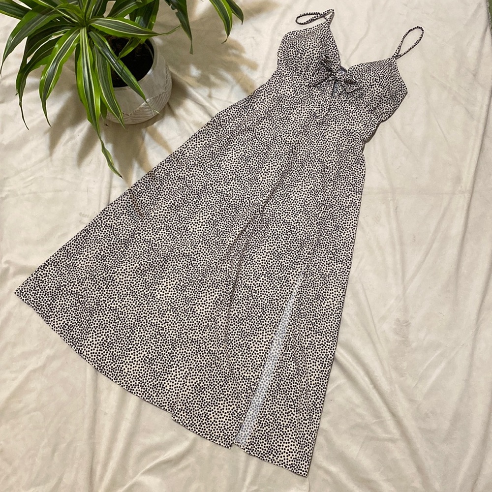 Polka dot A line midi dress size small-medium